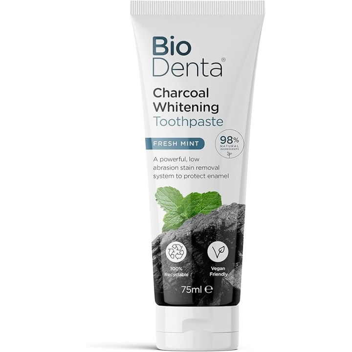Valge söega hambapasta piparmünt BioDenta™ 75 ml